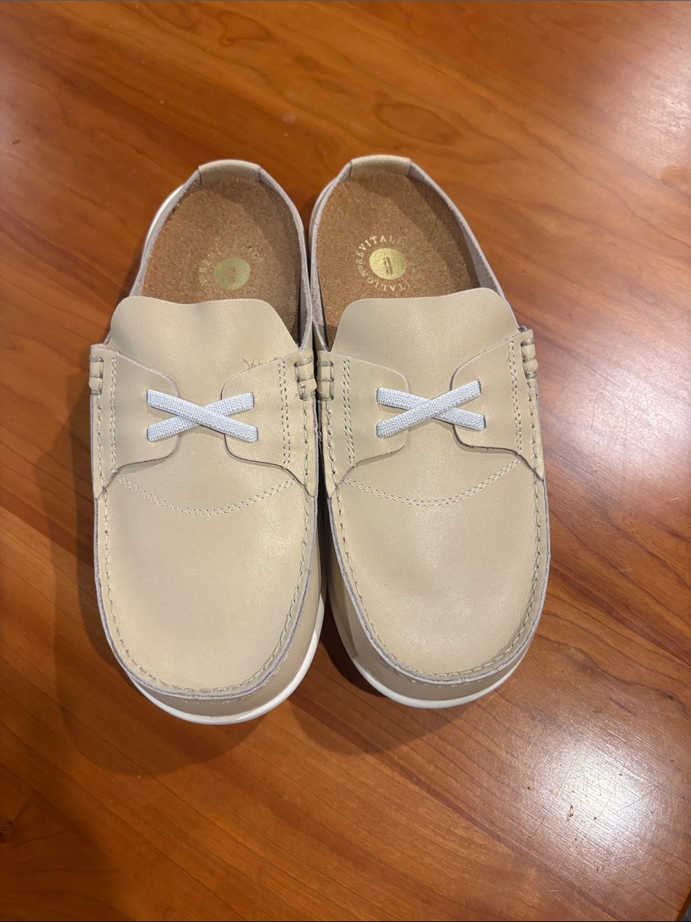 REVITALIGN Orthotic Leather Nautical Mules Size 8 Med Width